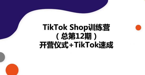22年新版TikTok Shop训练营，TikTok出海抢占全球新流量速成 价值4599元-1